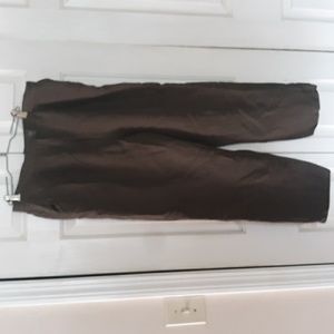 Laura scott linen/rayon pants olive size 16 ankle 32 x 27